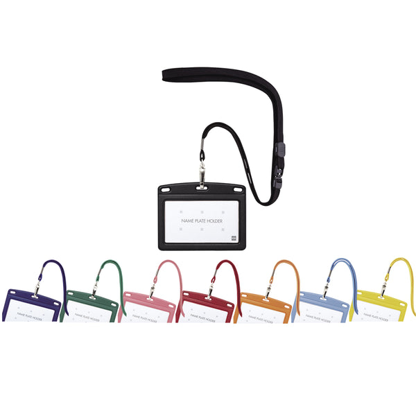 吊り下げ名札ﾚｻﾞｰ調ﾖｺ名刺1枚N-123P-YE黄