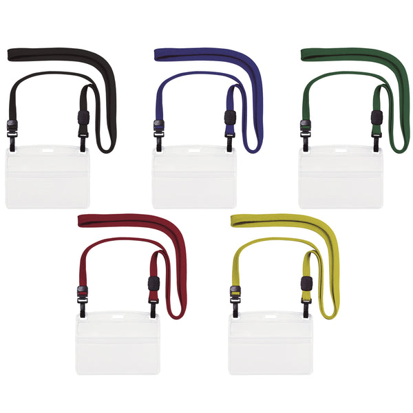 吊り下げ名札WF式ﾖｺ名刺10枚NL-1-BK黒