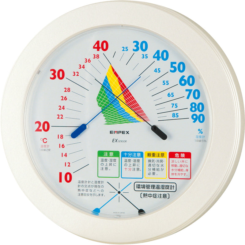 ｴﾝﾍﾟｯｸｽ TM-2482 環境管理温･湿度計｢熱中症注意」
