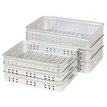 ｱｶｵアルミ穴明手付番重(中)６０mm