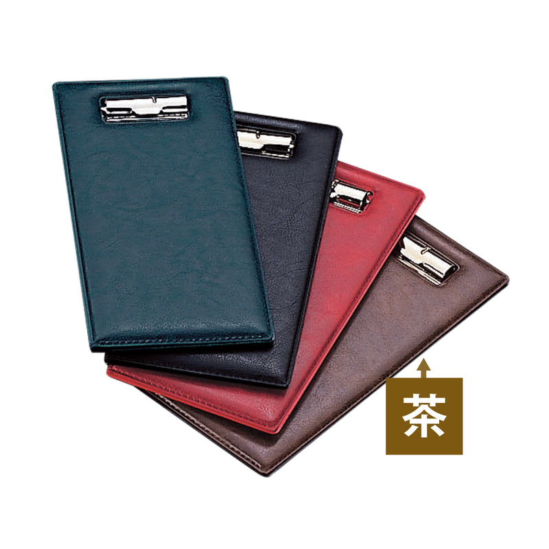 え)BH-102レザータッチ伝票ホルダー茶