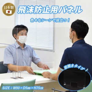 UC-307飛沫防止ﾊﾟﾈﾙ窓開き1枚組5.0tW900×H750mm