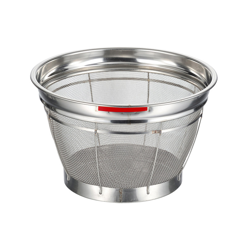 BK18-8深型ｻﾞﾙ ｶﾗｰﾊﾞｰ付 35㎝ ﾚｯﾄﾞ