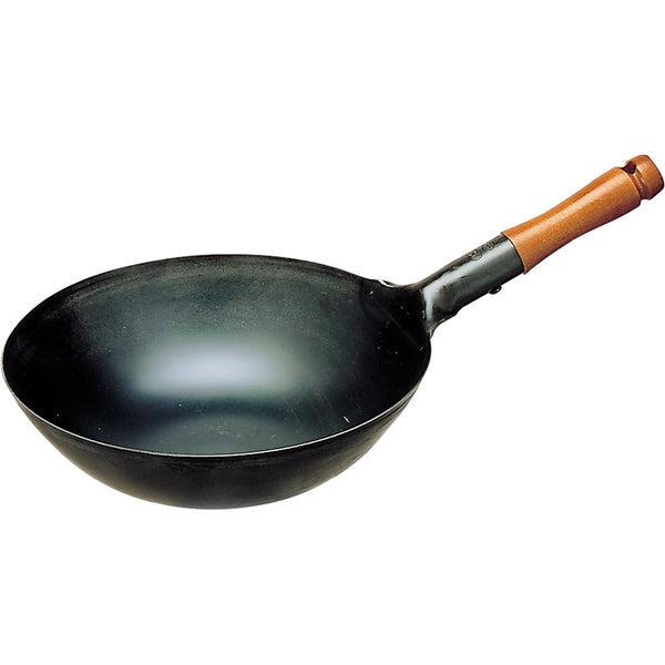 SS鉄プレス 木柄北京鍋２７㎝