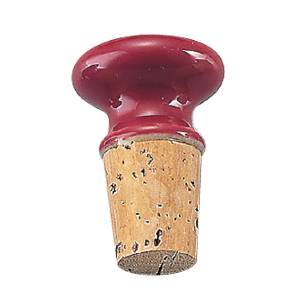 陶器ボトルストッパーワインレッド