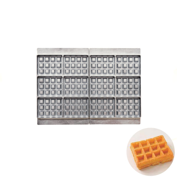 MSP-100用熱盤ﾍﾞﾙｼﾞｬﾝﾜｯﾌﾙ長角6個(2枚組)