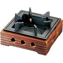 M10-777民芸風コンロ　焼杉(大)*