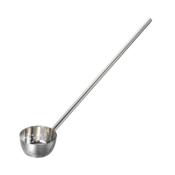18-8共柄穴明き水杓子１８cm60cm柄※