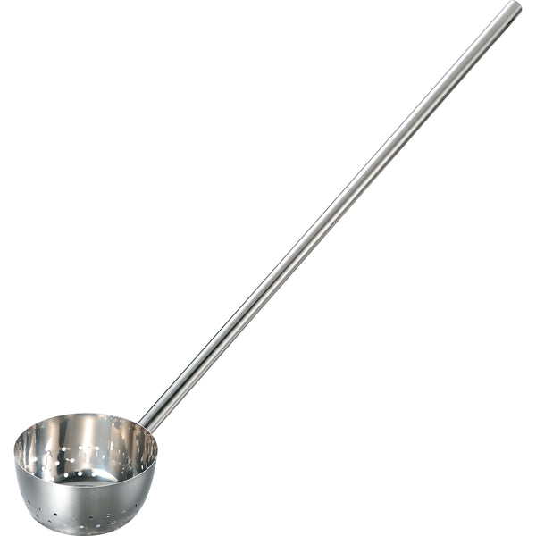 18-8共柄穴明き水杓子１８cm1m柄