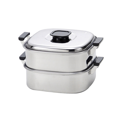 PE18-0角型蒸器 ２段２７cm