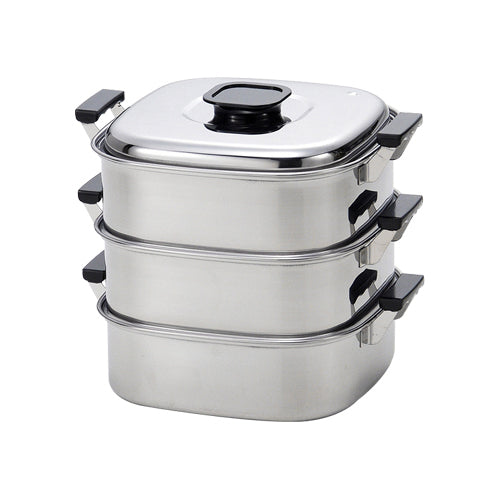 PE18-0角型蒸器 ３段２２cm