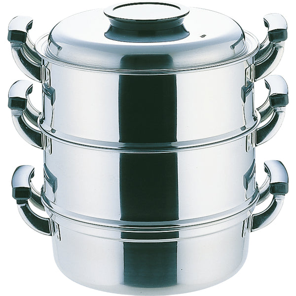 PE18-0丸型蒸器 ３段２９cm