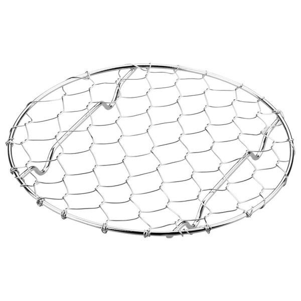 MT18-8手編亀甲足付目皿9.5cm銀