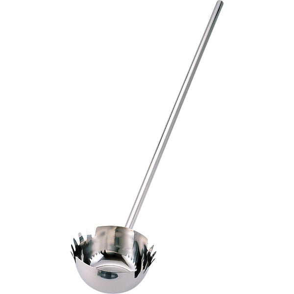 MT18-8パイプ柄麺杓子２１cm 1ｍ柄