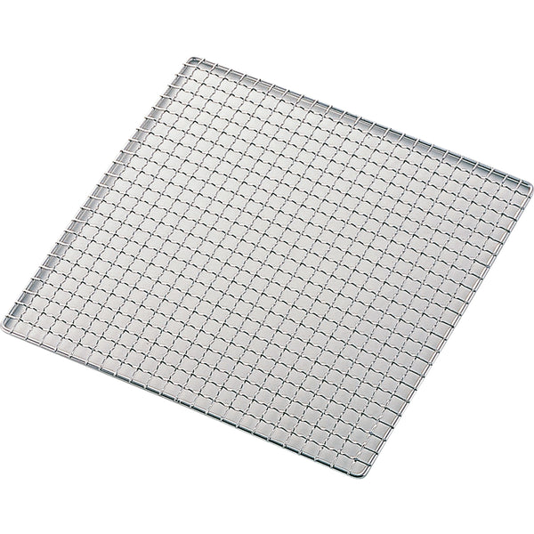 MT18-8ｽﾃﾝ太線ｸﾘﾝﾌﾟ焼網角30cm