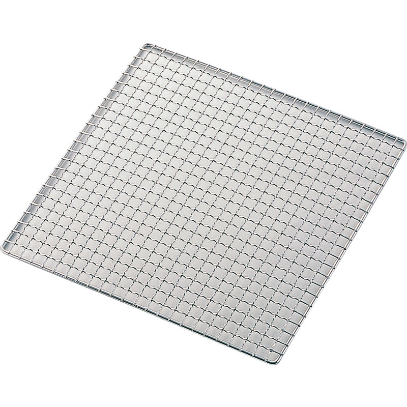 MT18-8ｽﾃﾝ太線ｸﾘﾝﾌﾟ焼網角30cm