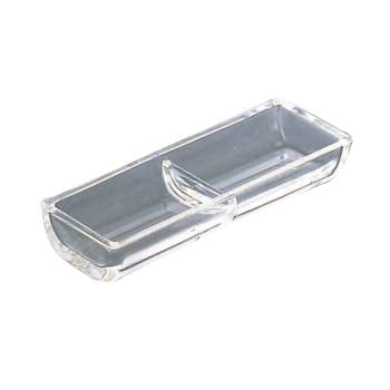 M№６８７２ガラス薬味入２ヶ仕切