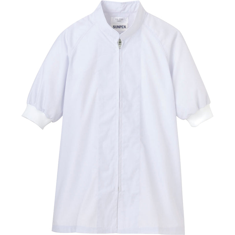 FA-302男女兼用半袖ｺｰﾄﾎﾜｲﾄLL