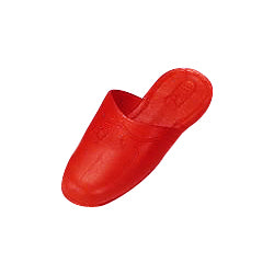 No.500-sｲﾝﾃﾞｸｼｮﾝスリッパ前かぶりﾚｯﾄﾞ