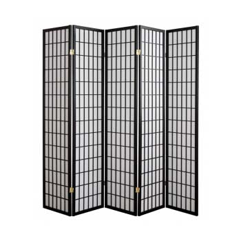 SKR-219BKﾊｲﾀｲﾌﾟ障子5連ｽｸﾘｰﾝ ﾌﾞﾗｯｸ