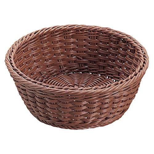 抗菌樹脂 丸型ﾊﾞｽｹｯﾄ(ﾌﾞﾗｳﾝ) 24型