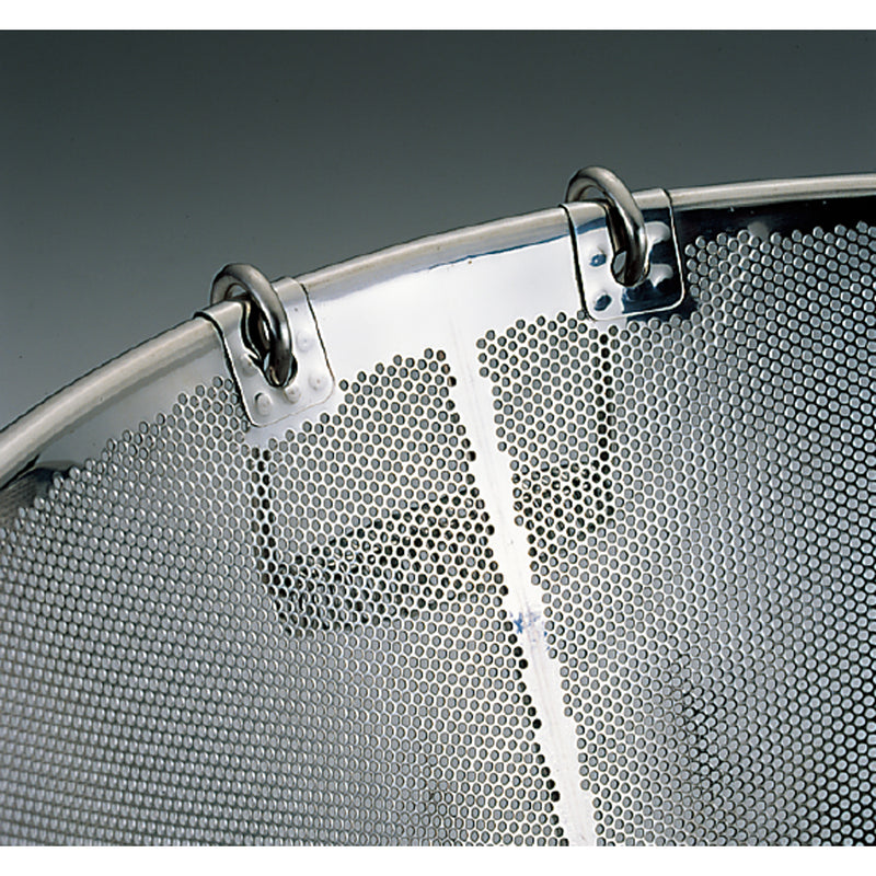 UK18-8ﾊﾟﾝﾁﾝｸﾞ揚げｻﾞﾙ/平底 55cm補強付