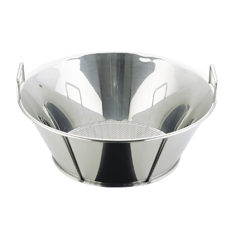 UK18-8揚げｻﾞﾙ/底ﾊﾟﾝﾁﾝｸﾞ 45cm φ2.2