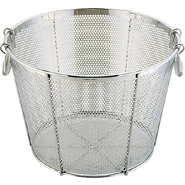 UK18-8ﾊﾟﾝﾁﾝｸﾞ揚げｻﾞﾙ/深型 51cm補強付φ5.0