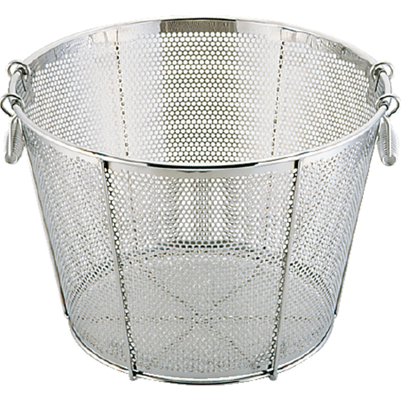 UK18-8ﾊﾟﾝﾁﾝｸﾞ揚げｻﾞﾙ/深型 51cm補強付φ5.0