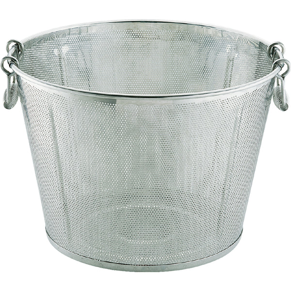 UK18-8ﾊﾟﾝﾁﾝｸﾞ揚げｻﾞﾙ深型48cm補強付ﾀﾃφ5.0