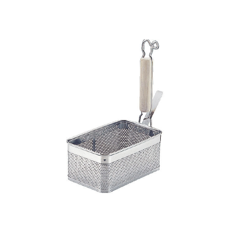 UK18-8ﾊﾟﾝﾁﾝｸﾞ木柄角てぼ/縦型(大)