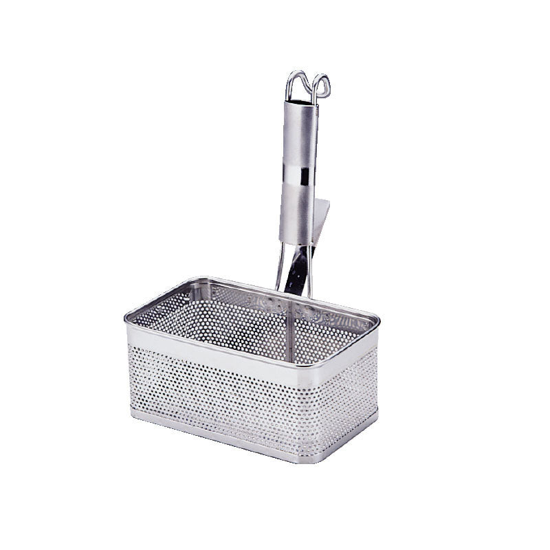 UK18-8ﾊﾟﾝﾁﾝｸﾞﾊﾟｲﾌﾟ柄角てぼ/横型(小)