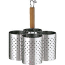 UK18-8ﾊﾟﾝﾝﾁﾝｸﾞ木柄かき揚げﾘﾝｸﾞ4連Ｍ