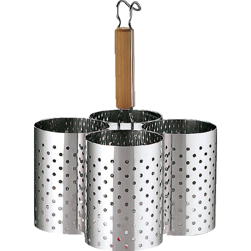 UK18-8ﾊﾟﾝﾝﾁﾝｸﾞ木柄かき揚げﾘﾝｸﾞ4連Ｍ