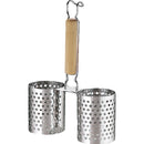 UK18-8ﾊﾟﾝﾝﾁﾝｸﾞ木柄かき揚げﾘﾝｸﾞ2連Ｓ