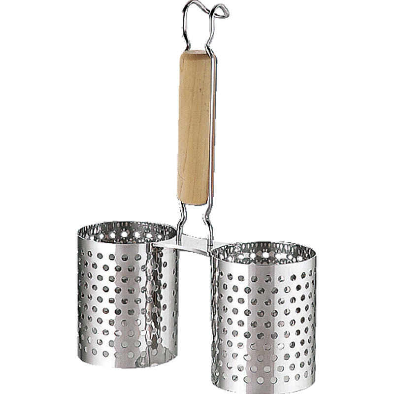 UK18-8ﾊﾟﾝﾝﾁﾝｸﾞ木柄かき揚げﾘﾝｸﾞ2連Ｓ