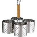 UK18-8ﾊﾟﾝﾝﾁﾝｸﾞ木柄かき揚げﾘﾝｸﾞ4連Ｓ