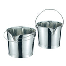 CL18-8口付バケツ(プレス）10Ｌ目盛付共柄取手