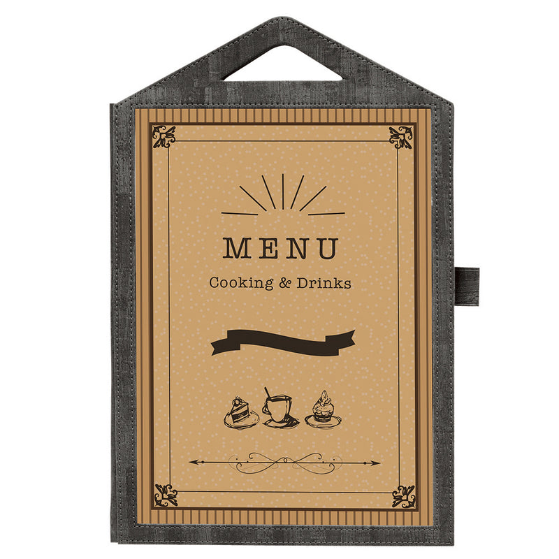 シンビハンドル付メニューブックCMB-2黒