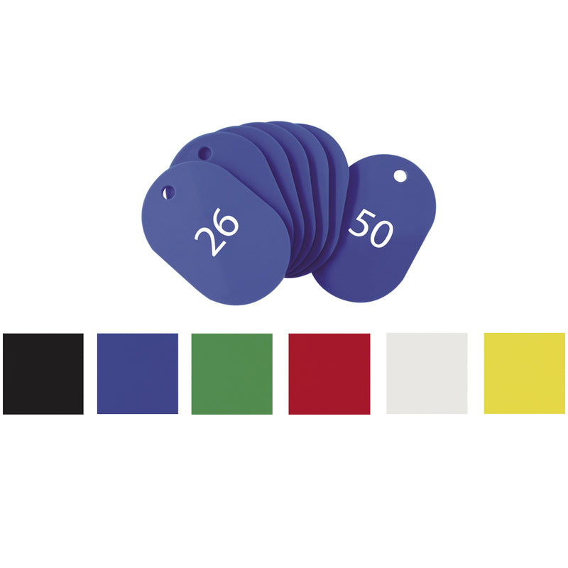 スチロール番号札 小判大 26～50　BF-51-BU青