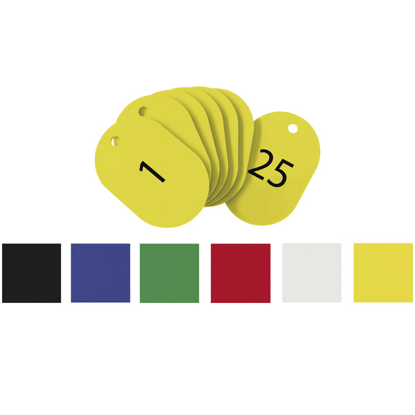 スチロール番号札 小 1～25 BF-70-YE黄